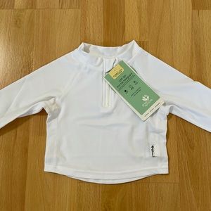 Green Sprouts Baby/Toddler Long Sleeve Zip Rashguard Shirt sz 12m
